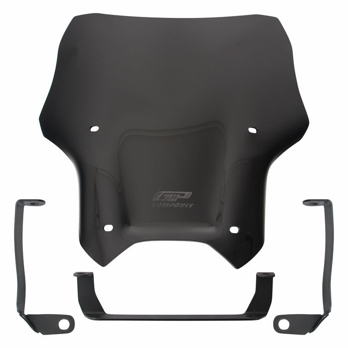 Cúpula Deportiva GP Kompozit Parabrisas Negro Compatible con CFMOTO 250NK / 300NK 2023-2026