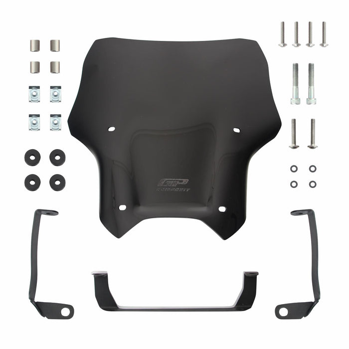 Cúpula Deportiva GP Kompozit Parabrisas Negro Compatible con CFMOTO 250NK / 300NK 2023-2026
