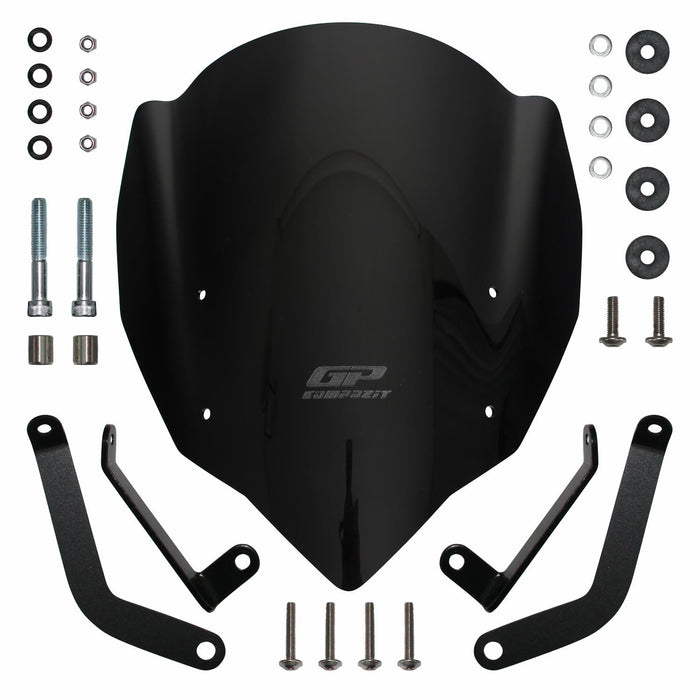 GP Kompozit Parabrisas Negro Compatible Para CFMOTO 400NK / 650NK 2017-2020 