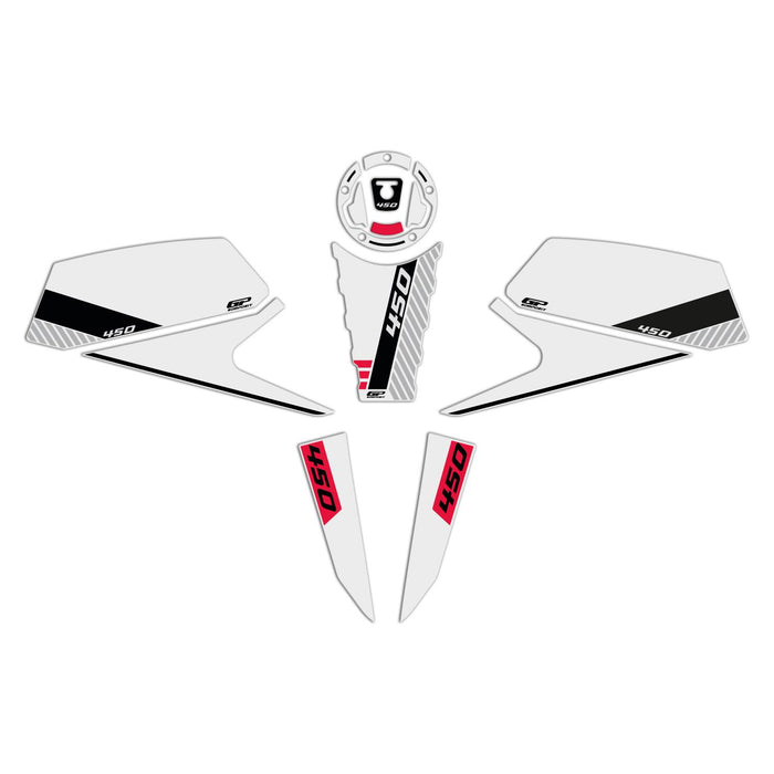GP Kompozit Tank Pad White Compatible For CFMOTO 450MT  2024