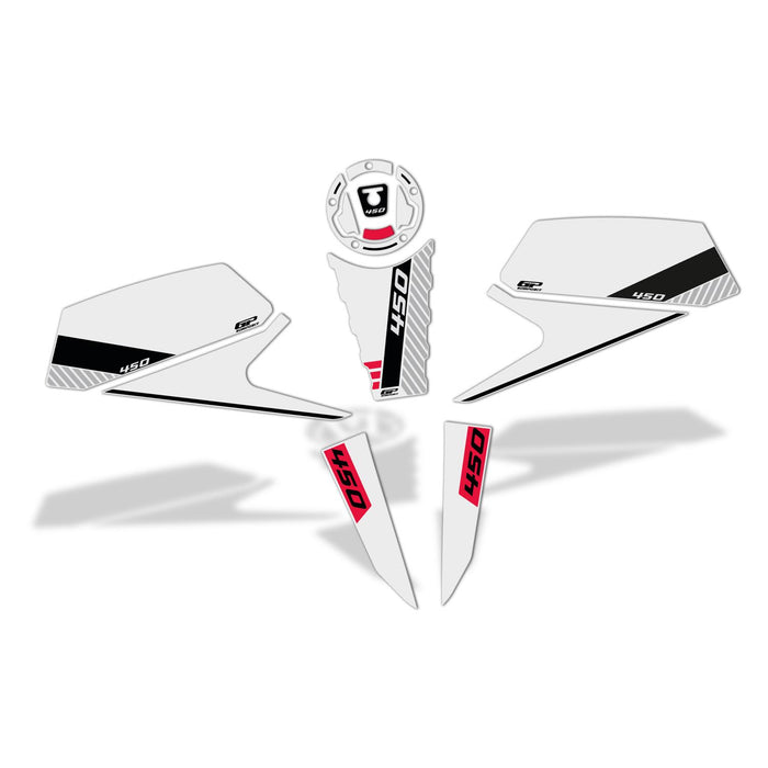 GP Kompozit Tank Pad White Compatible For CFMOTO 450MT  2024