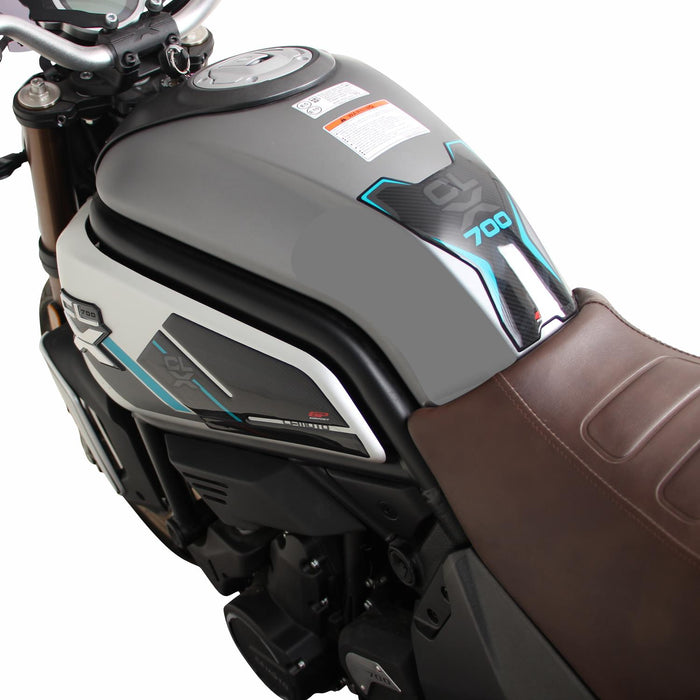 GP Kompozit Tank Pad Set Turquoise Compatible For CFMOTO 700CL-X 2022-2023