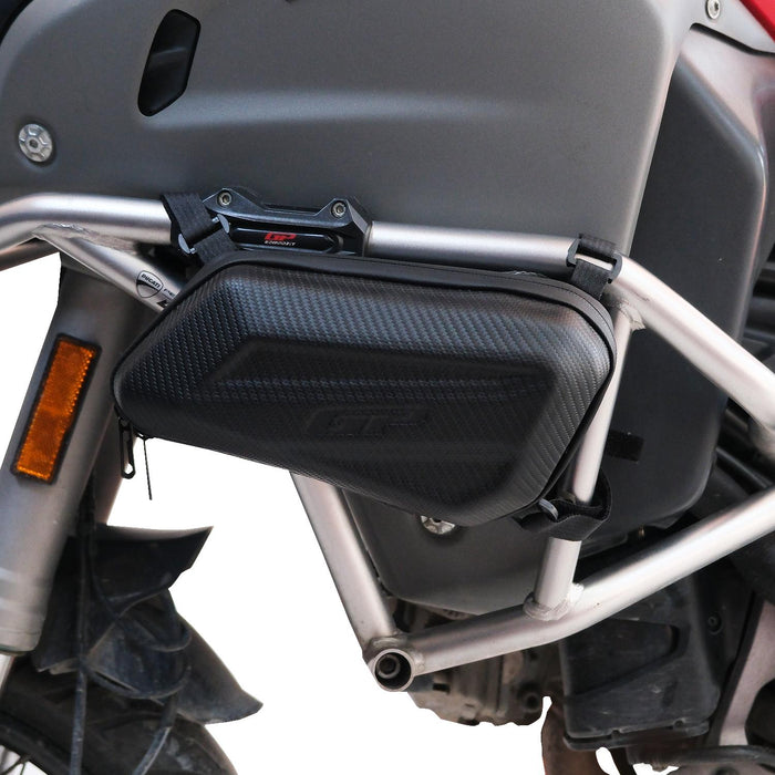 GP Kompozit YNC001 Universal EVA Carbon Look Motorcycle Side Bag Set – Waterproof Saddlebag Pair