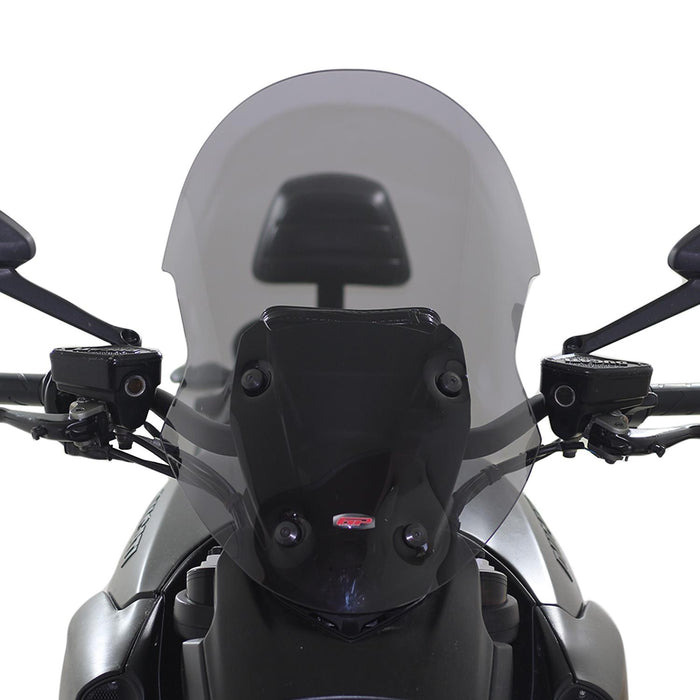 GP Kompozit Pare-brise fumé compatible pour Ducati Diavel Touringing 2015-2018 