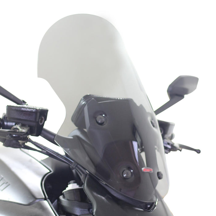 GP Kompozit Pare-brise noir compatible pour Ducati Diavel Touringing 2015-2018 