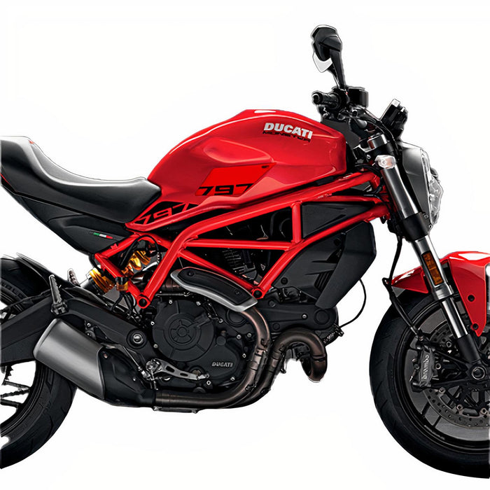 Protège Réservoir GP Kompozit Rouge Compatible Pour Ducati Monster 797 2020 