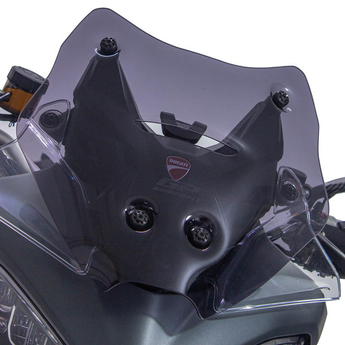 GP Kompozit Short Windshield Windscreen Black Compatible For Ducati Multistrada V4 2021-2023