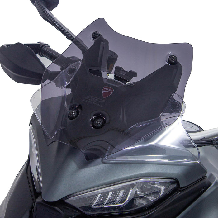 GP Kompozit Short Windshield Windscreen Black Compatible For Ducati Multistrada V4 2021-2023