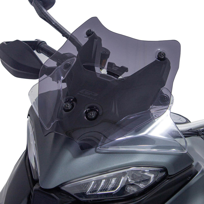 GP Kompozit Short Windshield Windscreen Black Compatible For Ducati Multistrada V4  2021-2023