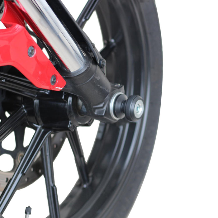 GP Kompozit Front-Rear Axle Guard Crash Wheel Frame Slider Set Black Compatible For Ducati Scrambler 2015-2020