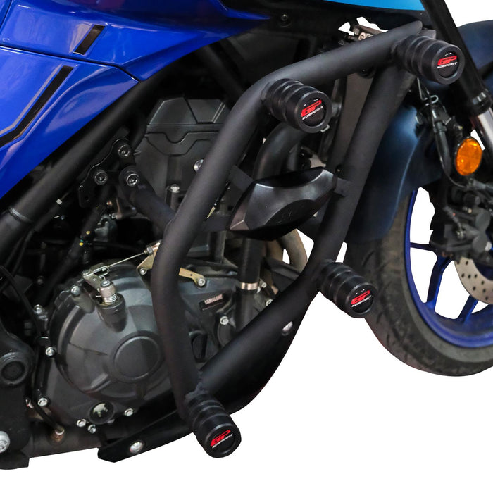 GP Kompozit Engine Protector Crash Bars Black Compatible For Yamaha MT-25 / MT-03 2015-2025