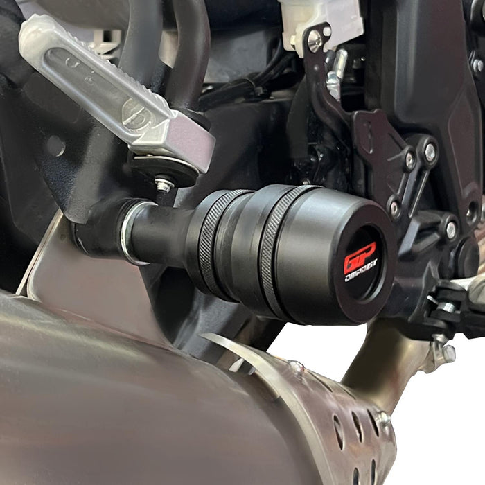 GP Kompozit Exhaust Crash Frame Slider Black Compatible For Voge 500AC 2022