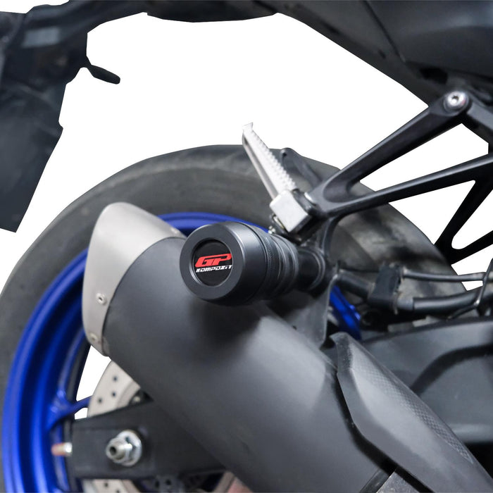 GP Kompozit Escape Crash Frame Slider Negro Compatible para Yamaha MT-25 / MT-03 2015-2023 