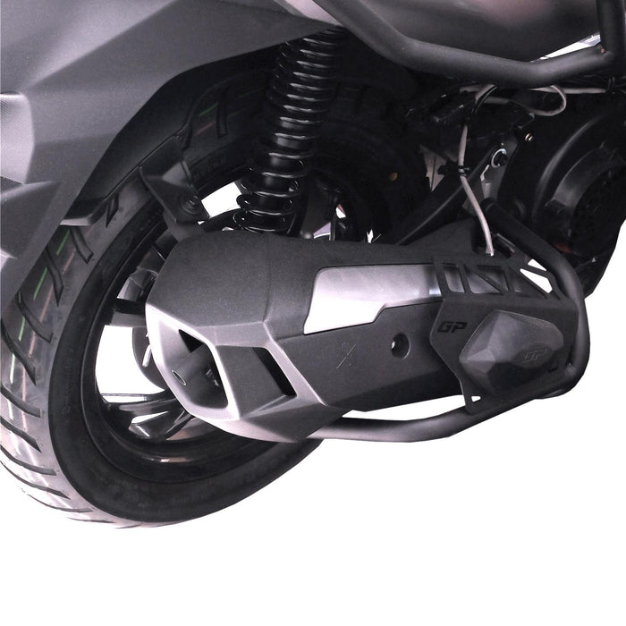 GP Kompozit Exhaust Guard Crash Bar Black Compatible For SYM Jet 14 Evo 2025
