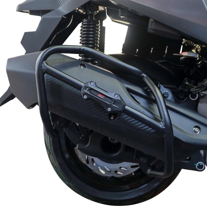 GP Kompozit Exhaust Guard Crash Bar Black Compatible For SYM Joymax Z 250 / Joymax Z+ 2023-2026