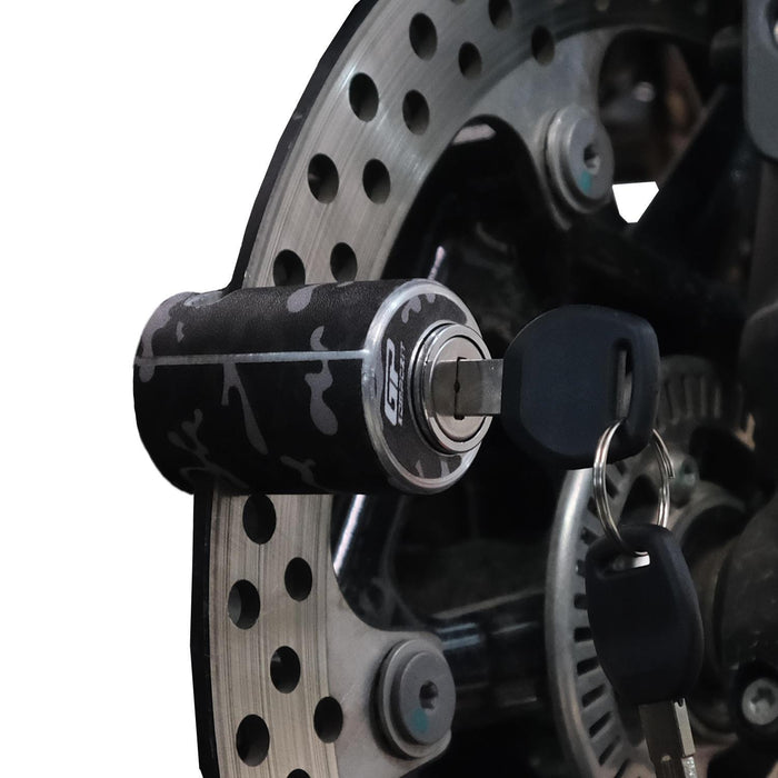 GP Kompozit para bloqueo de disco de motocicleta universal negro-gris resistente a la intemperie y antirrobo