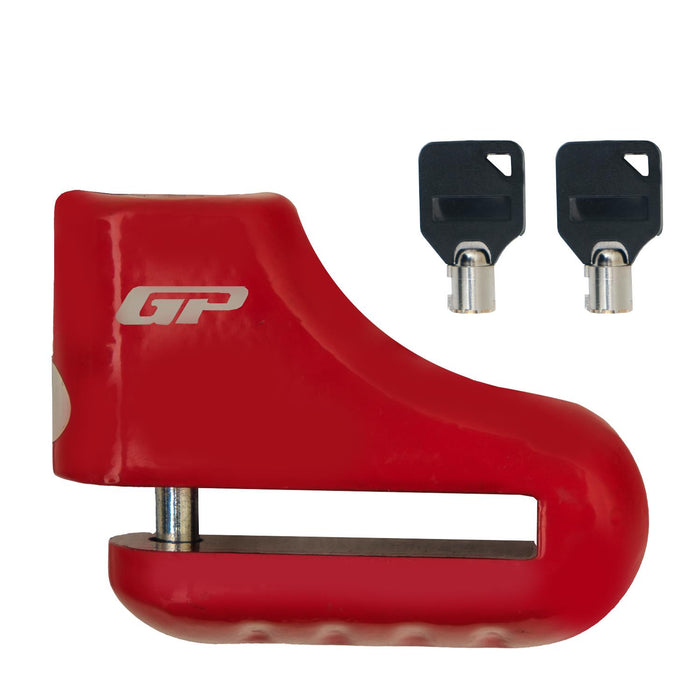 GP Kompozit For Universal Red Weather-Resistant, Anti-Theft Motorcycle Disc Lock