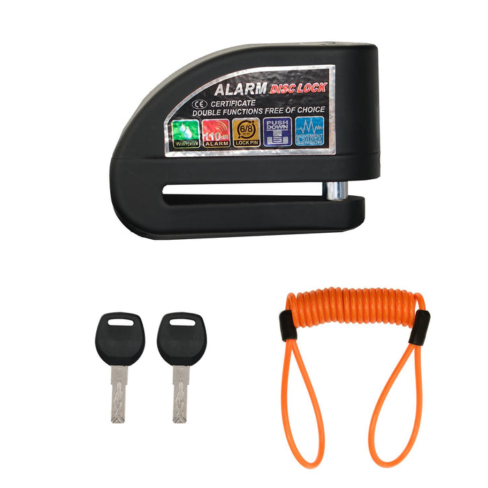 GP Kompozit For Universal Black Weather-Resistant, Anti-Theft Alarm Motorcycle Disc Lock