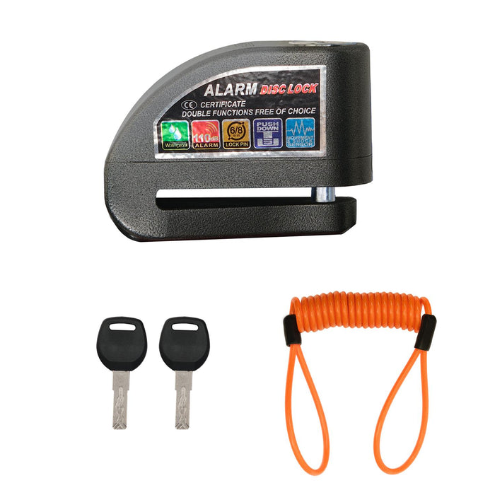 GP Kompozit For Universal Gray Weather-Resistant, Anti-Theft Alarm Motorcycle Disc Lock