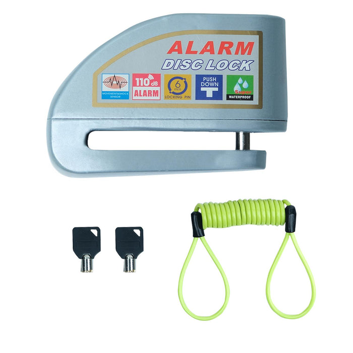 GP Kompozit For Universal Gray Weather-Resistant, Anti-Theft Alarm Motorcycle Disc Lock