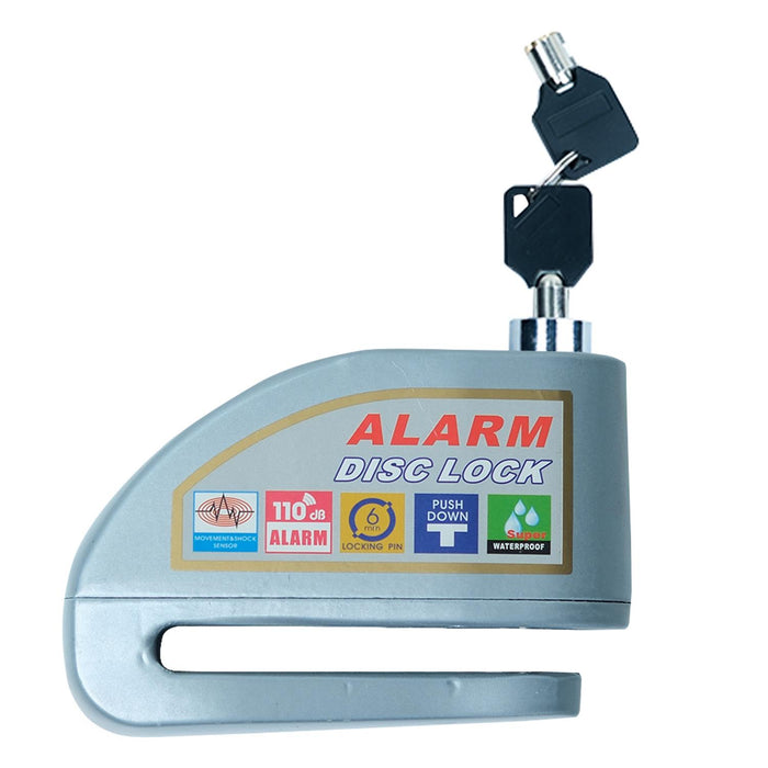 GP Kompozit For Universal Gray Weather-Resistant, Anti-Theft Alarm Motorcycle Disc Lock