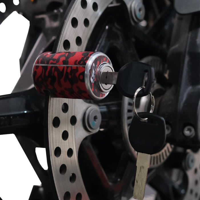 GP Kompozit para Bloqueo de Disco de Motocicleta Universal Rojo-Amarillo Resistente a la Intemperie y Antirrobo
