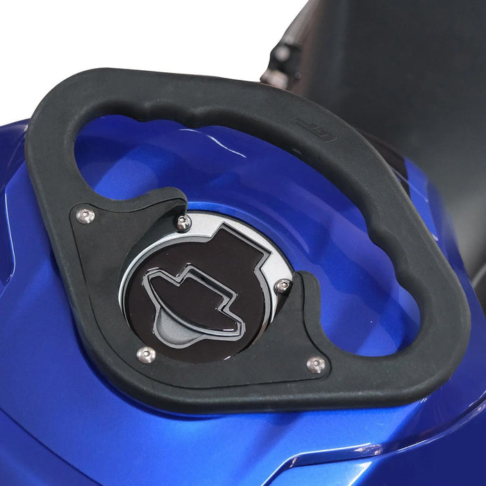 GP Kompozit Asa de agarre de pasajero trasero de motocicleta para tanque de combustible, compatible con Yamaha YZF-R25 / YZF-R3 2019-2024