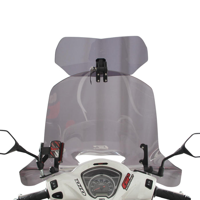 GP Kompozit For GP101Universal Windshield Extension Adjustable Clip Windscreen Spoiler Deflector Smoked