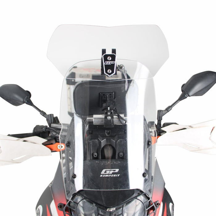 GP Kompozit For GP105 Universal Windshield Extension Adjustable Clip Windscreen Spoiler Deflector Clear