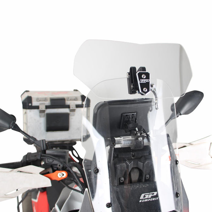 GP Kompozit For GP105 Universal Windshield Extension Adjustable Clip Windscreen Spoiler Deflector Clear