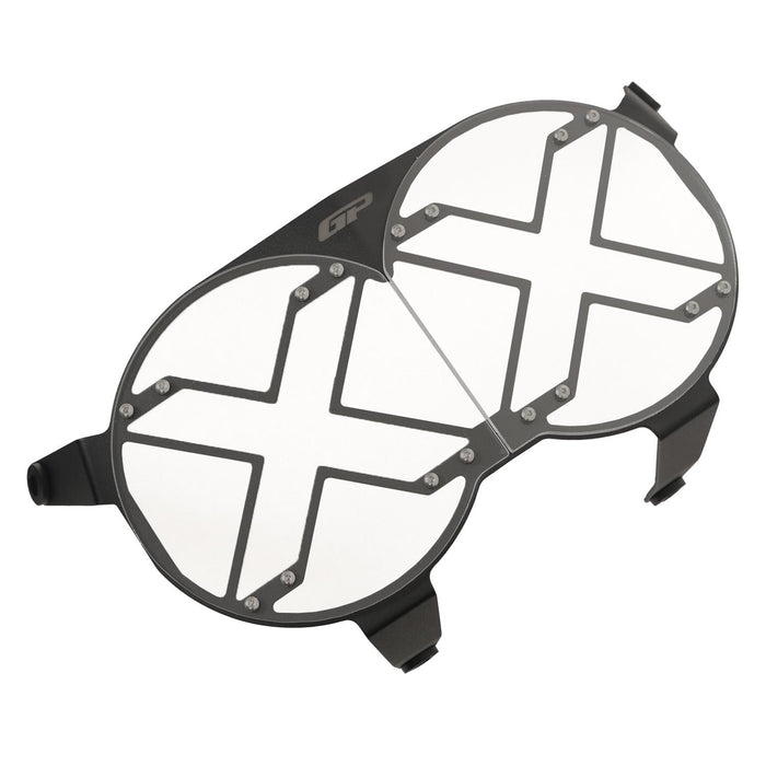GP Kompozit Headlight Grille Guard Protector Black Compatible For Ducati DesertX 2022-2025