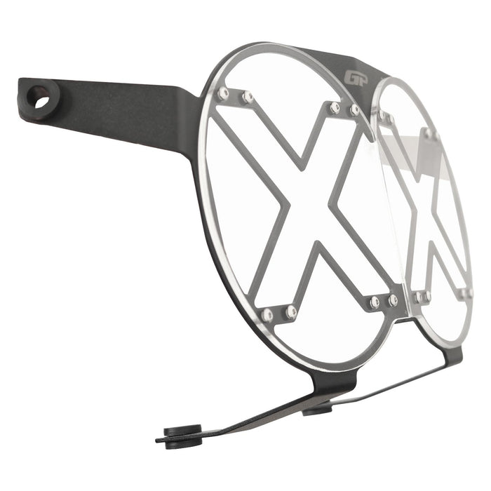 GP Kompozit Headlight Grille Guard Protector Black Compatible For Ducati DesertX 2022-2025
