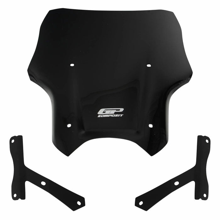 Parabrisas GP Kompozit Negro Compatible con Hero Xpulse 200 2020-2023