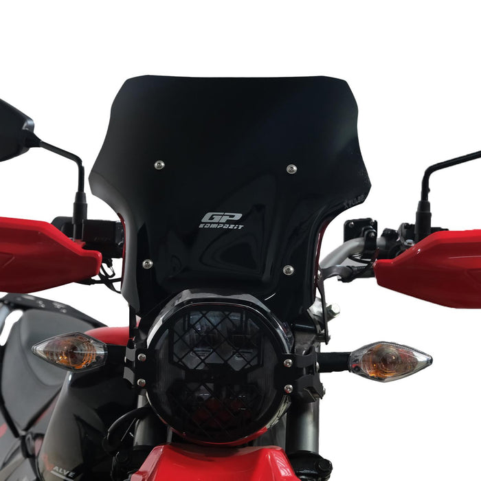 Parabrisas GP Kompozit Negro Compatible con Hero Xpulse 200 2020-2023