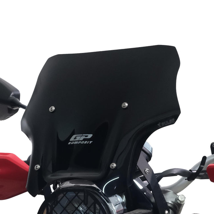 Parabrisas GP Kompozit Negro Compatible con Hero Xpulse 200 2020-2023