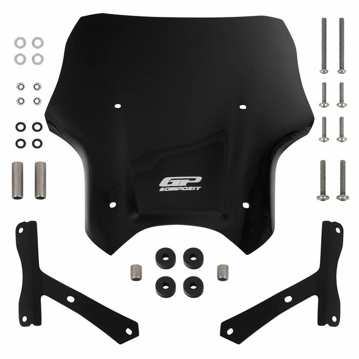 GP Kompozit Windshield Windscreen Black Compatible For Hero Xpulse 200  2020-2023