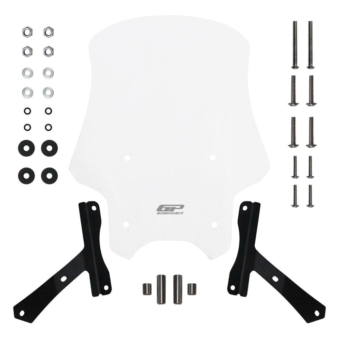GP Kompozit Touring Windshield Windscreen Clear Compatible For Hero Xpulse 200  2020-2023