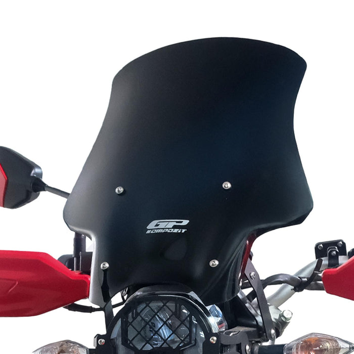 GP Kompozit Touring Windshield Windscreen Black Compatible For Hero Xpulse 200 2020-2023