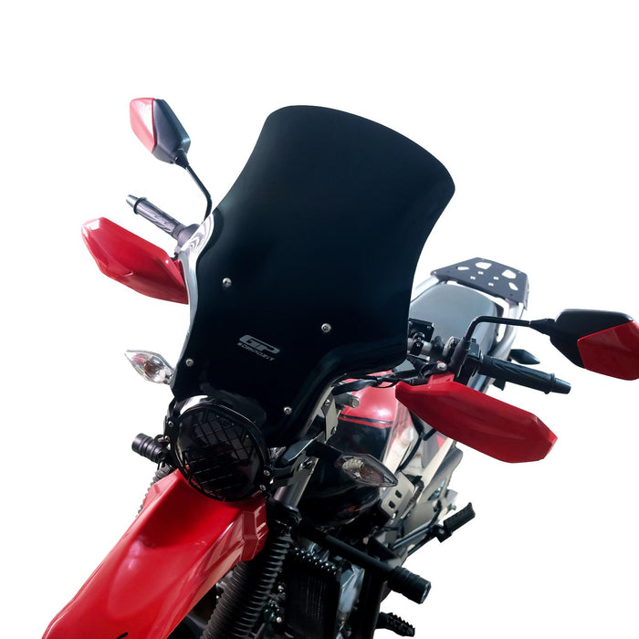 GP Kompozit Touring Windshield Windscreen Black Compatible For Hero Xpulse 200  2020-2023