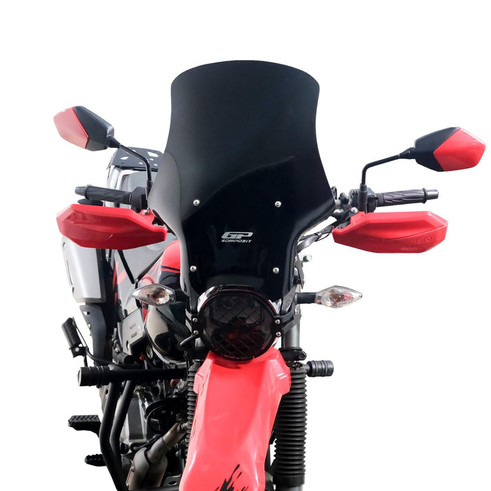 GP Kompozit Touring Windshield Windscreen Black Compatible For Hero Xpulse 200  2020-2023