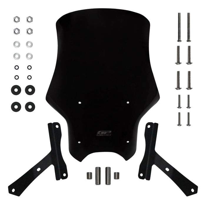 GP Kompozit Touring Windshield Windscreen Black Compatible For Hero Xpulse 200  2020-2023