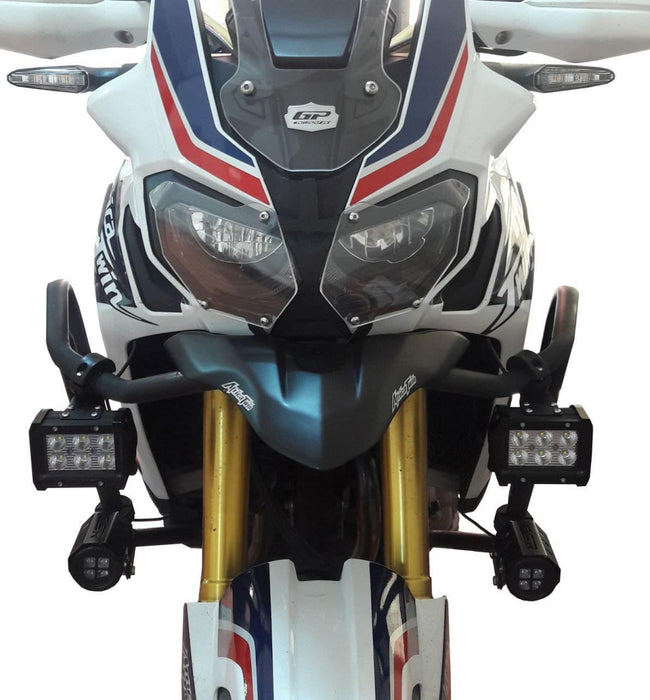 GP Kompozit Headlight Guard Protector Transparent Compatible For Honda Africa Twin CRF1000L 2016-2019