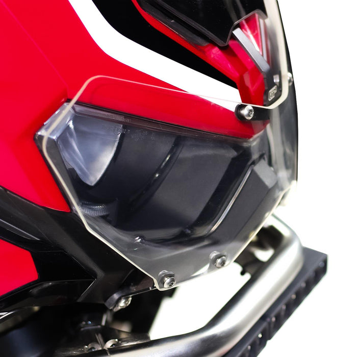 GP Kompozit Headlight Guard Transparent Compatible For Honda Africa Twin CRF1100L L1 2020-2023