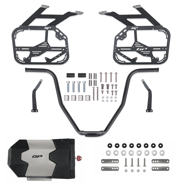 GP Kompozit Side Carrier Pannier Rack Black Compatible For Honda Africa Twin CRF1100L L1 2020-2024