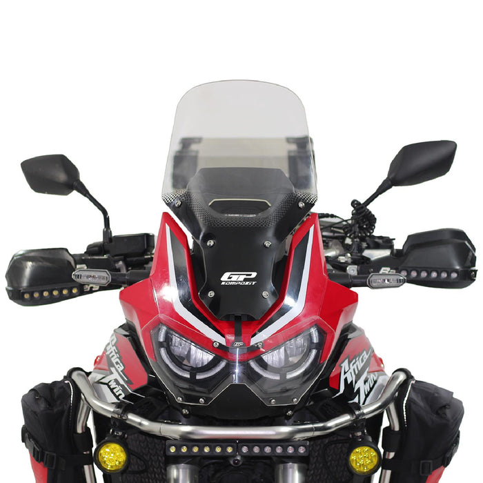 GP Kompozit Pare-brise sérigraphié fumé compatible pour Honda Africa Twin CRF1100L L1 ​​2020-2023 