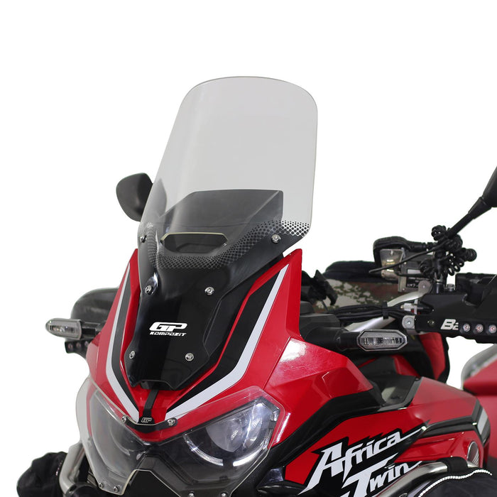 GP Kompozit Pare-brise sérigraphié fumé compatible pour Honda Africa Twin CRF1100L L1 ​​2020-2023 