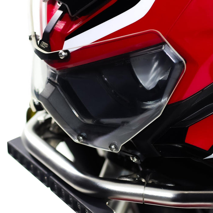 GP Kompozit Headlight Guard Protector Transparent Compatible For Honda Africa Twin CRF1100L L1 2020-2023