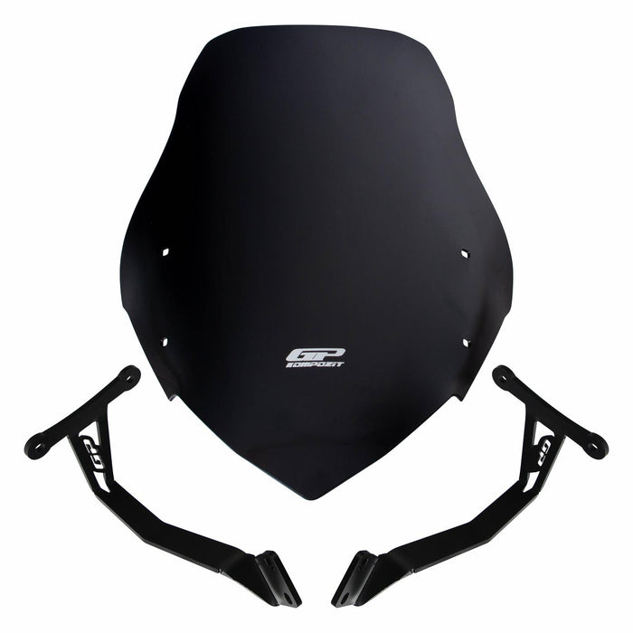GP Kompozit Windshield Windscreen Black Compatible For Honda CB125F  2021-2024