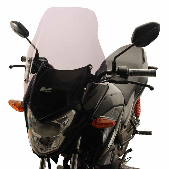 GP Kompozit Windshield Windscreen Black Compatible For Honda CB125F 2021-2024