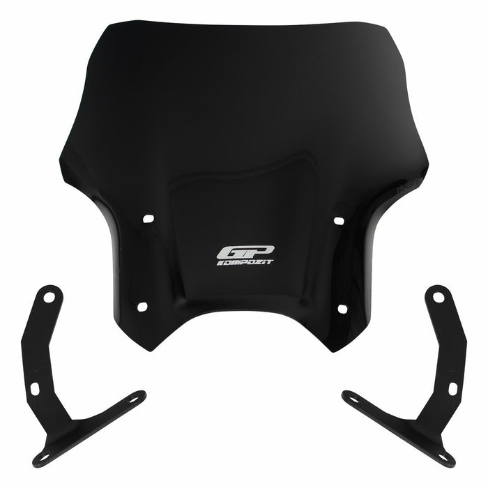 GP Kompozit Windshield Windscreen Black Compatible For Honda CB125R / CB250R / CB300R 2012-2024